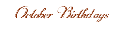 October Birthdays