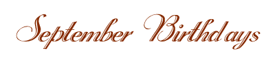 Sept. Birthdays