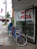 What was supposed to be an overcast day with the possibiliy of an occasional light shower turned into 4 hours of steady rain. I managed to find this place in Sodus where I spent an hour drying out and having a second late breakfast before continuing on towards Oswego.