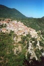 On the road to Avezzano, hill top towns crowned by medieval castles cascade down steep slopes just like most of the other ancient towns in this region.