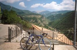 Mountains and steep hills make cycling in the region around Sora very streneous but very rewarding as the panoramic views along the way are breathtaking.