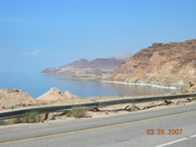 Heading back to Amman along the Dead Sea Hwy in my rental car I slow down to admire the stark beauty of its eastern shoreline. I eventually stop at the Dead Sea Spa Hotel and spend the rest of the day swimming or shall I say floating in the murky, salty waters of the Dead Sea.