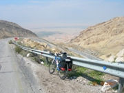 Leaving Karak I took a wrong turn that had me heading down onto the plains of Wadi Araba on this spectacular road. To late to turn back, I continued south along the Dead Sea Hwy until Hwy 60 where I turned back into the mountains.