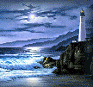 lighthouse at night