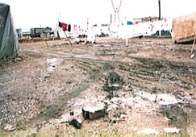 Typical unpaved dirt roads of Evosmos.