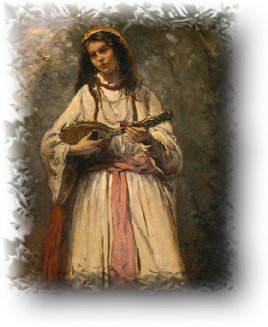 Gypsy Girl with Mandolin by Corot