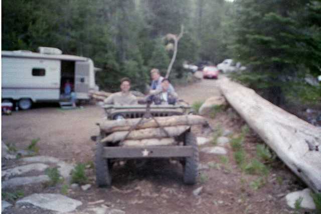 fire made with a jeep load of wood