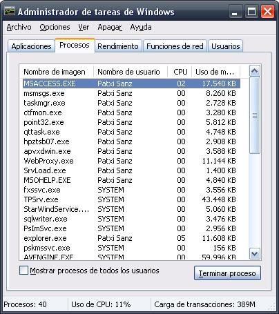 Consumo antes de usar las funciones
