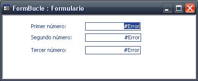 Bucle sin fin en formulario