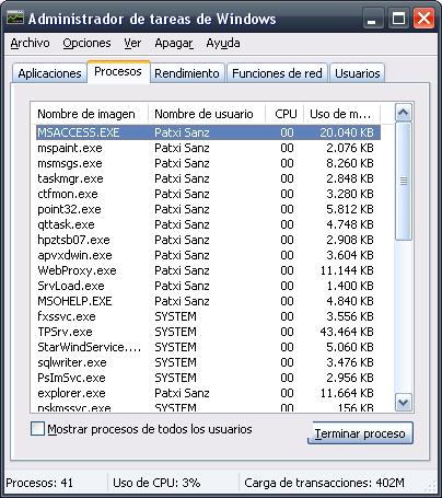 Consumo tras usar los objetos sin cerrarlos