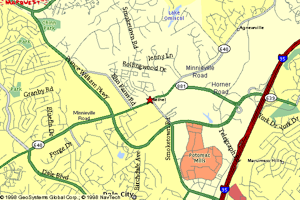 Map of Bethel UMC