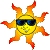 Cool sun icon
