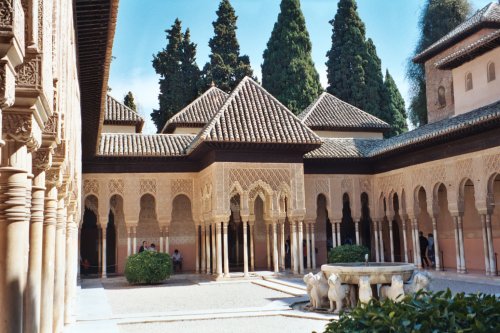 Patio de los Leones - Court of the Lions, Alhambra, Granada