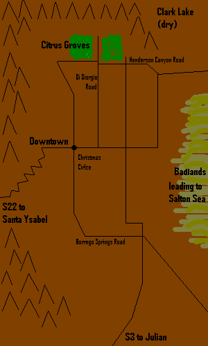 Map of Borrego Springs