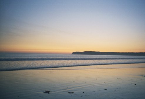 The Coronado Beach at sunset