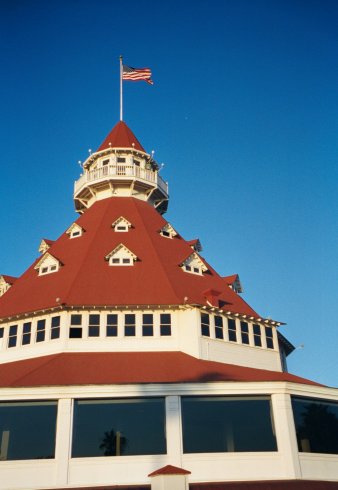Hotel Del Coronado at sunset