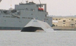 The Sea Shadow, a prototype ship displaying stealth characteristics