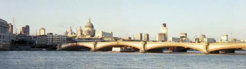 Blackfriars Bridge and the City from the South Bank