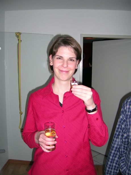 Daniela mit Getr&auml;nken
