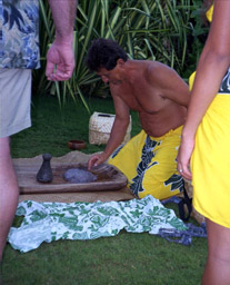 Fresh Poi is quite tasteless; needs sugar and milk to taste like pudding or just add some Hawaiian Sea Salt