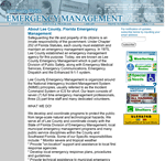 snapshot of Lee County EOC website