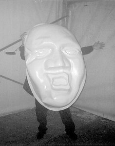 Mon wearing a big giant head