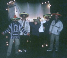 The gang arrive over the border