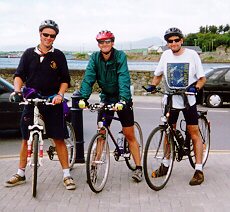 Three blokes on bikes