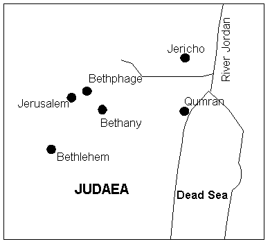 Map of Judaea circa 30 CE