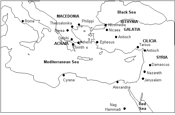 map of the mediterranean in NT times
