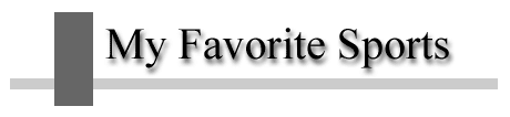 My Favorite Sports