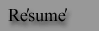 R�sum�