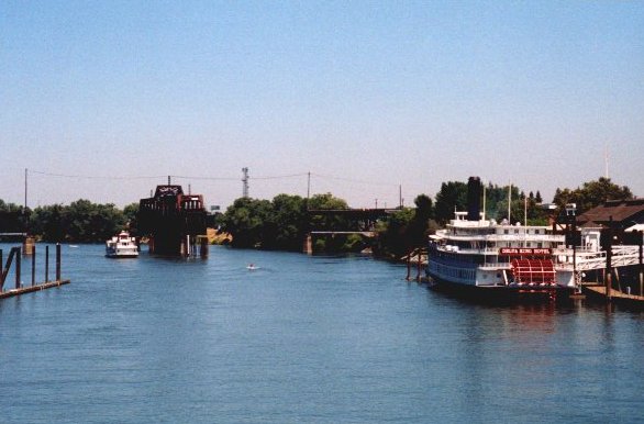 Paddle boats on the Sacramento River