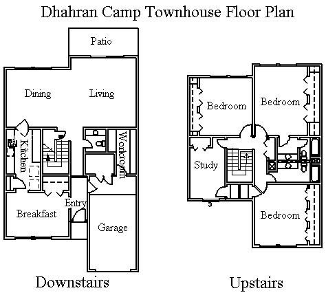 Dhahran townhouse type 3TS3S floor plan