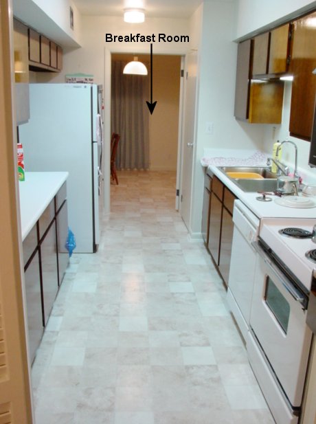 Kitchen viewed from living room