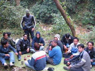 Married Vs Bachelor&nbsp; football team Dakshinkali Picnic 2004