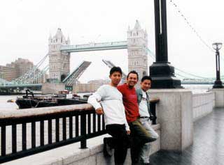 Gulay, Dawa and myself Tower Bridge London 2003 August