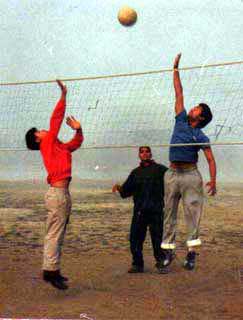 Sauraha beach volleyball