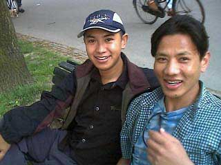 Gokul and Pawan Gurung.. Vondole Park, Amsterdam.. summer 2002