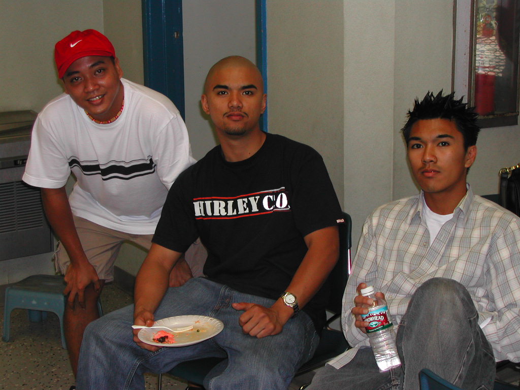 clang TATLO: Jo2 (kulas - my cousin), Jr (my brother), & Ton (my cousin)