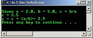 C program output