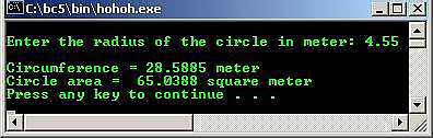 C output data type