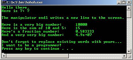 C output data type