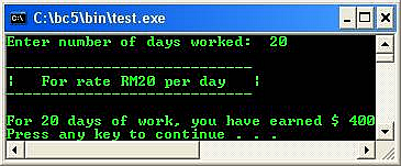 C output data type