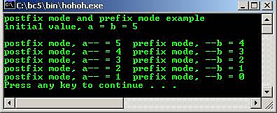C C++ output operators