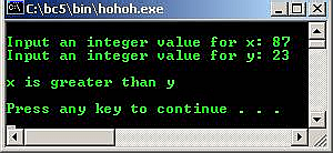 C C++ output if statement