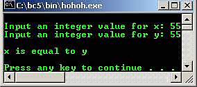 C C++ output if-else statement