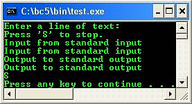 C C++ output program example