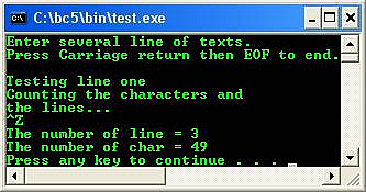 C C++ output program example