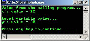 C C++ output function passing arguments
